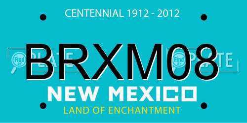 BRXM08 New Mexico License Plate
