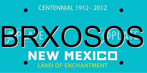 BRXOSOS New Mexico License Plate