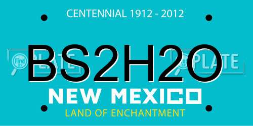 BS2H2O New Mexico License Plate