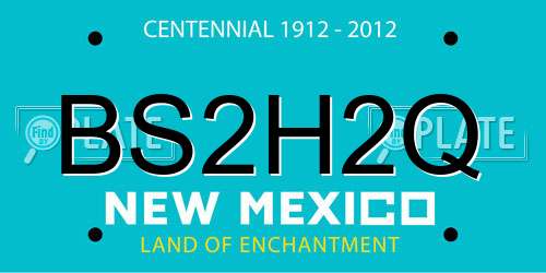 BS2H2Q New Mexico License Plate