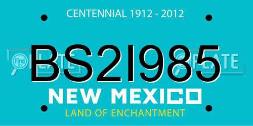 BS2I985 New Mexico License Plate