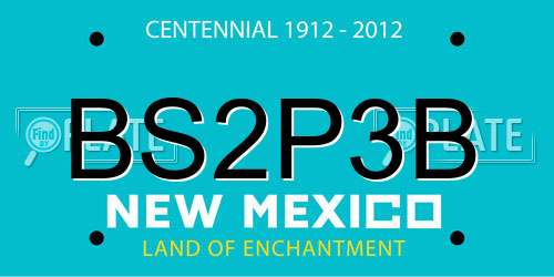 BS2P3B New Mexico License Plate
