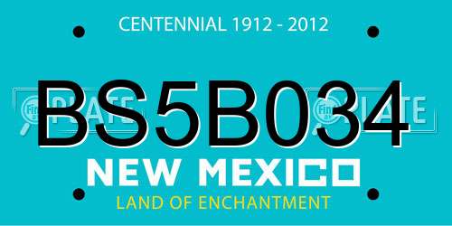 BS5B034 New Mexico License Plate