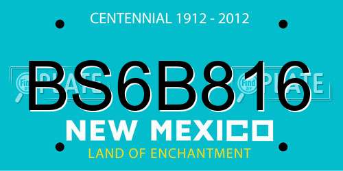 BS6B816 New Mexico License Plate