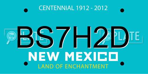 BS7H2D New Mexico License Plate