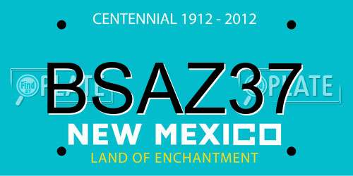 BSAZ37 New Mexico License Plate