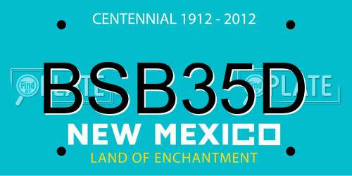 BSB35D New Mexico License Plate