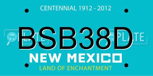 BSB38D New Mexico License Plate