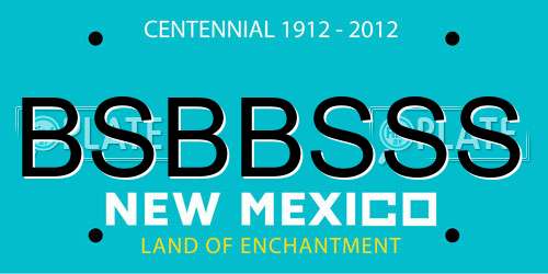 BSBBSSS New Mexico License Plate
