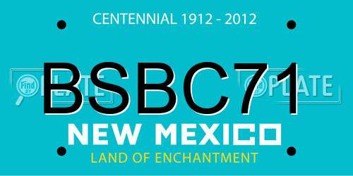 BSBC71 New Mexico License Plate