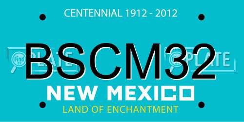 BSCM32 New Mexico License Plate