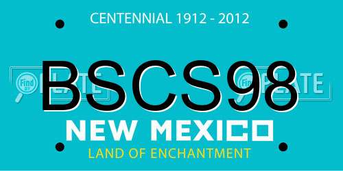 BSCS98 New Mexico License Plate