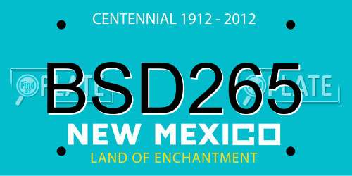 BSD265 New Mexico License Plate