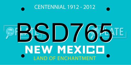 BSD765 New Mexico License Plate