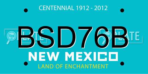 BSD76B New Mexico License Plate