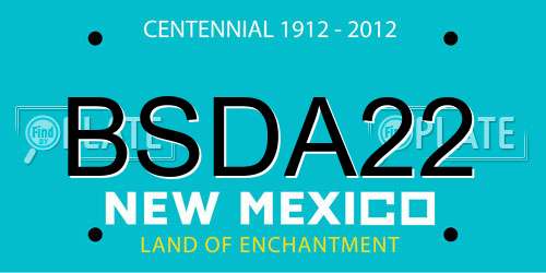 BSDA22 New Mexico License Plate