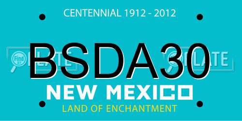 BSDA30 New Mexico License Plate