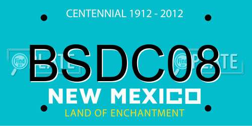 BSDC08 New Mexico License Plate