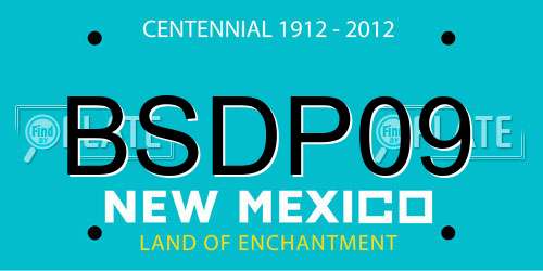 BSDP09 New Mexico License Plate
