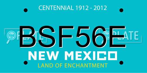 BSF56E New Mexico License Plate