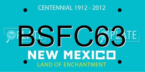 BSFC63 New Mexico License Plate