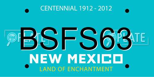 BSFS63 New Mexico License Plate