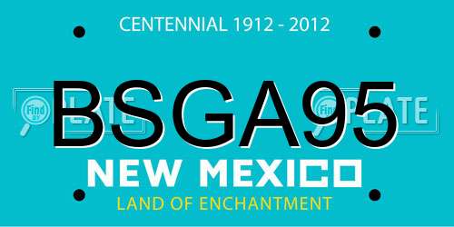 BSGA95 New Mexico License Plate