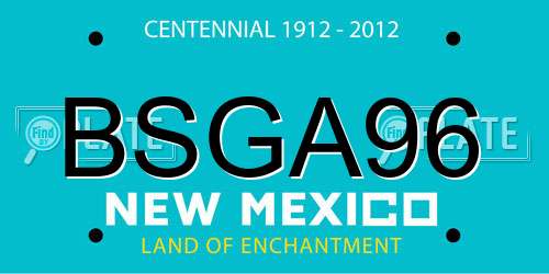 BSGA96 New Mexico License Plate