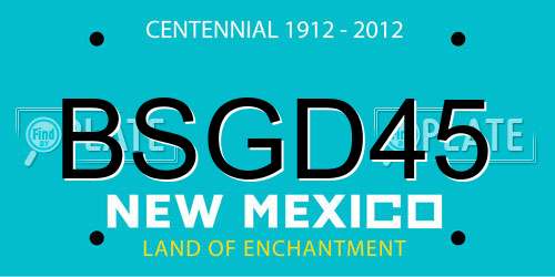BSGD45 New Mexico License Plate