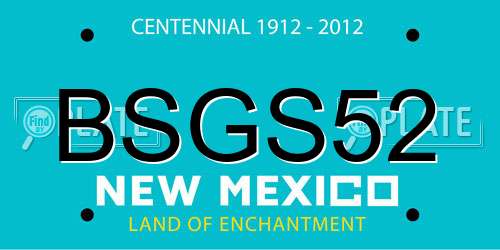 BSGS52 New Mexico License Plate
