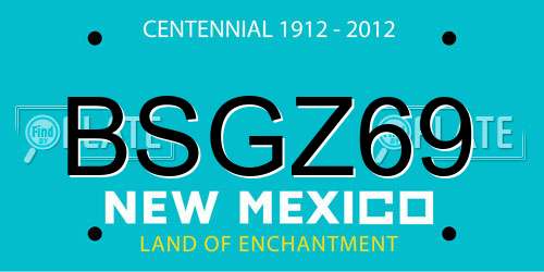 BSGZ69 New Mexico License Plate