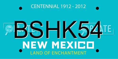 BSHK54 New Mexico License Plate