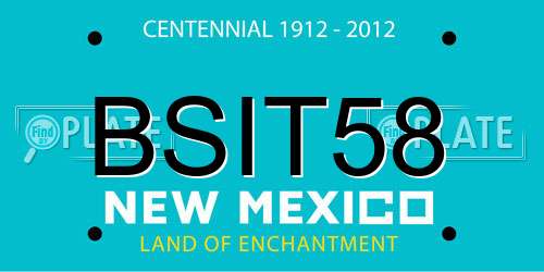 BSIT58 New Mexico License Plate