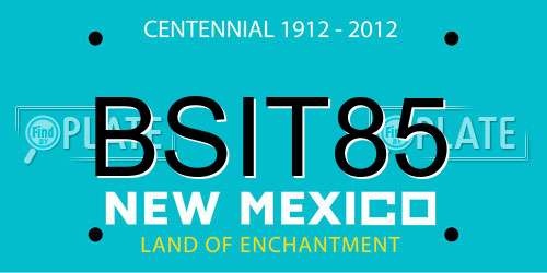 BSIT85 New Mexico License Plate