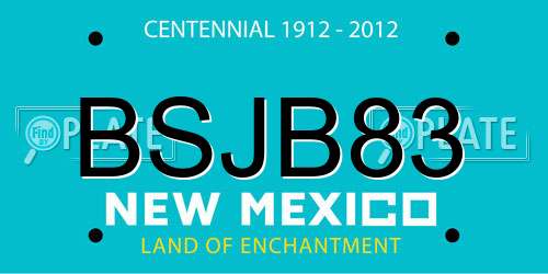 BSJB83 New Mexico License Plate