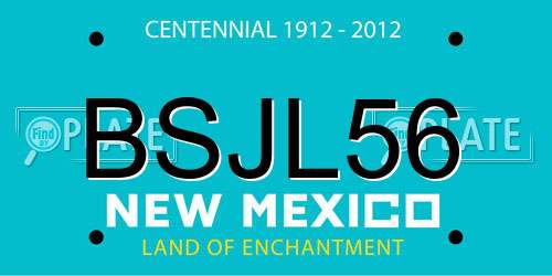 BSJL56 New Mexico License Plate