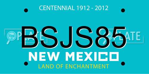 BSJS85 New Mexico License Plate