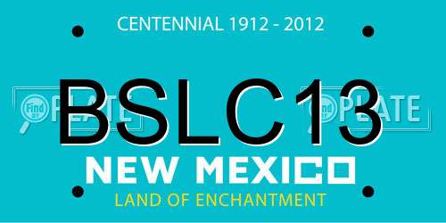 BSLC13 New Mexico License Plate