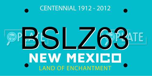 BSLZ63 New Mexico License Plate