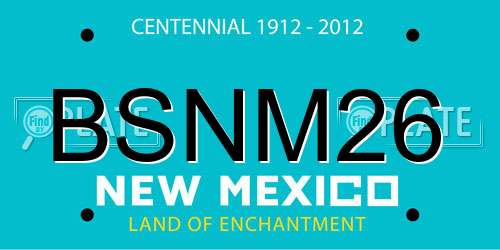 BSNM26 New Mexico License Plate
