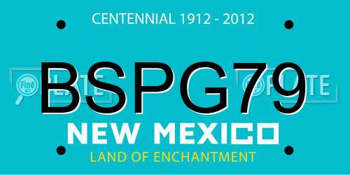 BSPG79 New Mexico License Plate