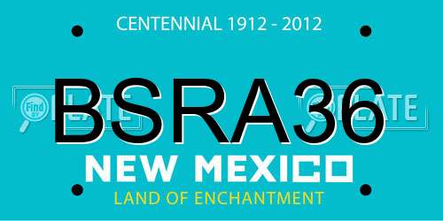 BSRA36 New Mexico License Plate
