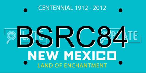 BSRC84 New Mexico License Plate