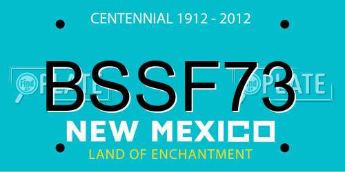 BSSF73 New Mexico License Plate