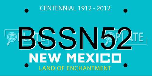 BSSN52 New Mexico License Plate