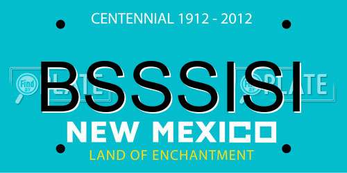 BSSSISI New Mexico License Plate