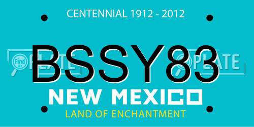BSSY83 New Mexico License Plate