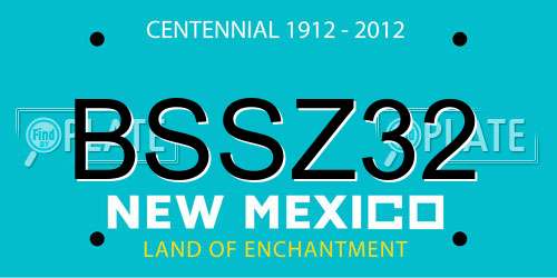 BSSZ32 New Mexico License Plate