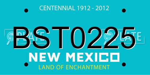 BST0225 New Mexico License Plate