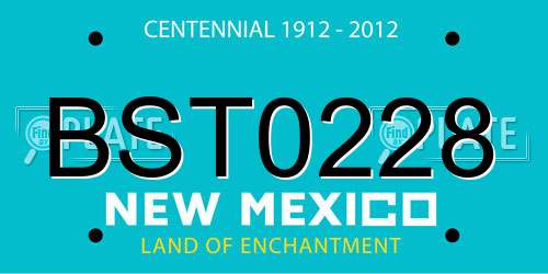 BST0228 New Mexico License Plate